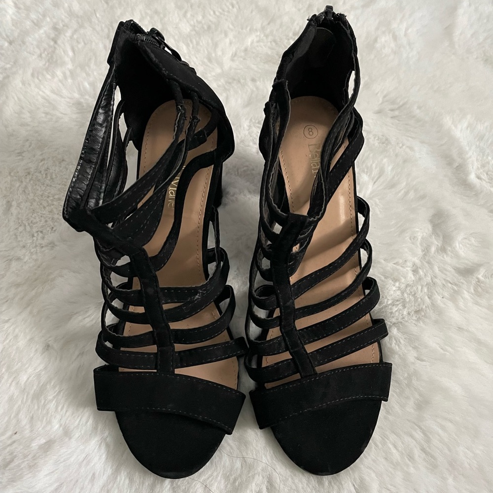 NWT Black Suede Heels